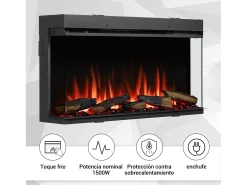 Lareira elétrica BALDERIA Athena smart 36 - Lareira embutida - Preto