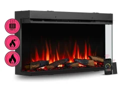 Lareira elétrica BALDERIA Athena smart 36 - Lareira embutida - Preto