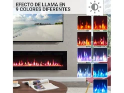 Lareira elétrica BALDERIA Leif 60 - 2 em 1 - preta
