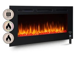 Lareira elétrica BALDERIA Fiamma 48 - Lareira embutida - Preto