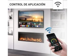 Lareira elétrica BALDERIA Atalanta 60 - Lareira embutida, 1500 W - Preto