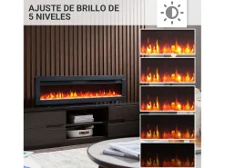 Lareira elétrica BALDERIA Agnes 50 - 3 em 1, lareira de chão, de parede ou embutida