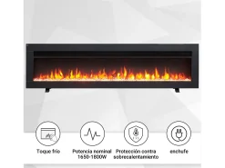Lareira elétrica BALDERIA Agnes 50 - 3 em 1, lareira de chão, de parede ou embutida