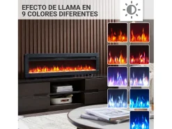 Lareira elétrica BALDERIA Agnes 50 - 3 em 1, lareira de chão, de parede ou embutida
