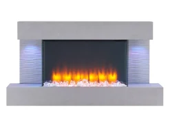 Lareira elétrica BALDERIA Aieda - Lareira de parede, aquecimento 2000 W - Aspecto betão