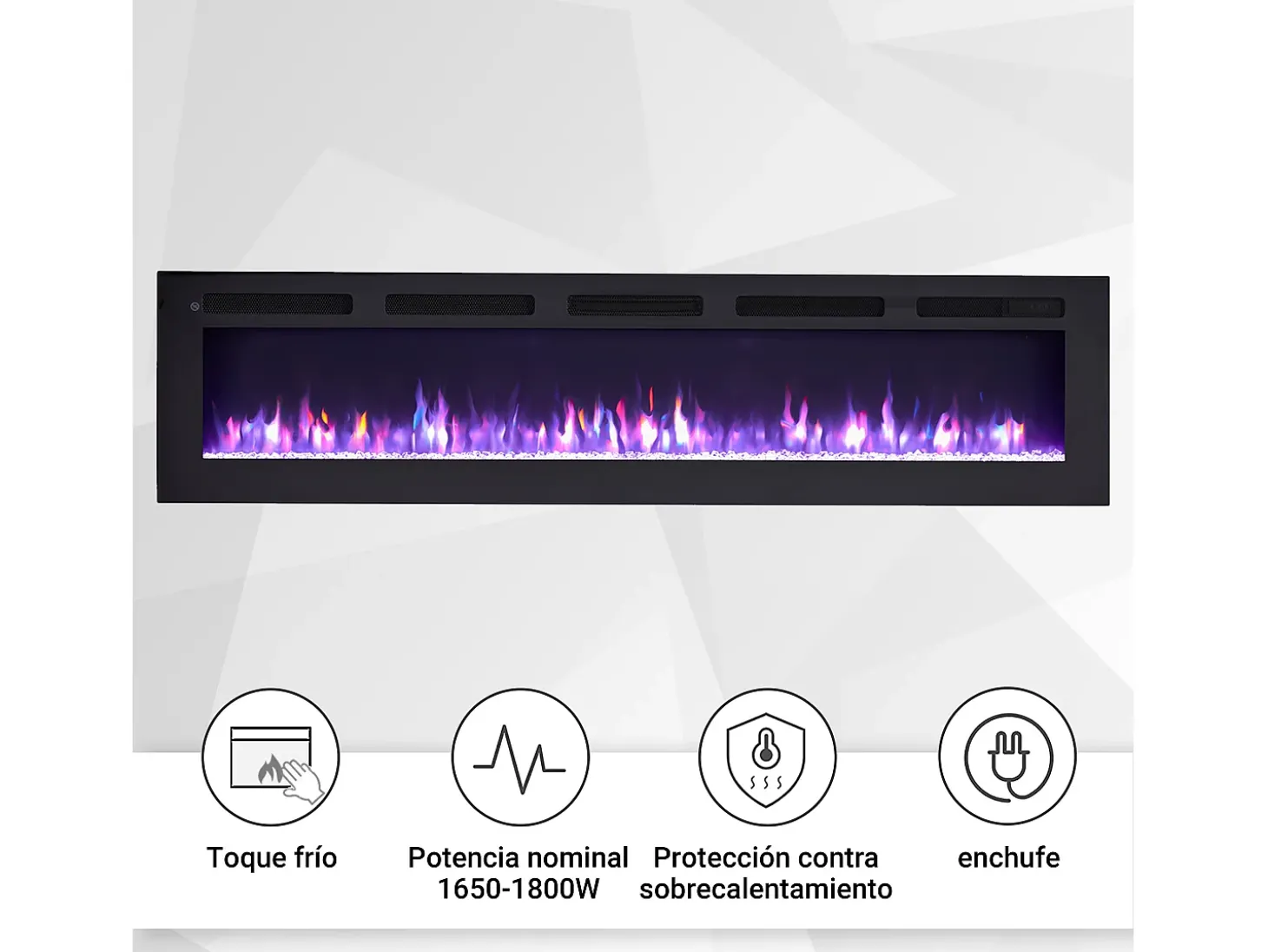 Lareira elétrica BALDERIA Leif 70 - 2 em 1 - preta