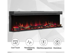 Lareira elétrica BALDERIA Athena smart 72 - Lareira embutida - Preta