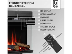 Lareira elétrica BALDERIA Athena smart 72 - Lareira embutida - Preta