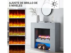 Lareira elétrica BALDERIA Naran - Lareira de chão - cinzento betão