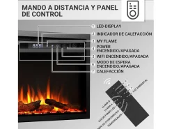 Lareira elétrica BALDERIA Atalanta 72 - Lareira embutida - Preto