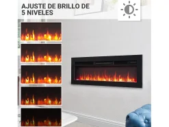Lareira elétrica BALDERIA Agnes 36 - Lareira de chão, de parede ou embutida - Preto