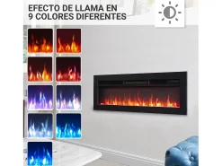 Lareira elétrica BALDERIA Agnes 36 - Lareira de chão, de parede ou embutida - Preto