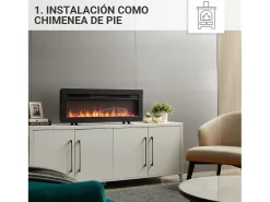Lareira elétrica BALDERIA Agnes 36 - Lareira de chão, de parede ou embutida - Preto