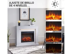 Lareira elétrica BALDERIA Apollon - Lareira com aquecimento - Aspecto betão