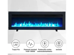 Lareira elétrica BALDERIA Agnes 40 - Lareira de chão, de parede ou embutida - Preto