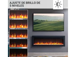 Lareira elétrica BALDERIA Agnes 40 - Lareira de chão, de parede ou embutida - Preto