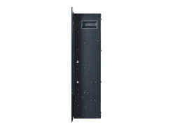 Lareira elétrica com 12 cores de chama - Montagem na parede ou embutida - Preta 106,5×46,5×12