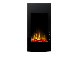 Lareira elétrica curva VULCANO - C41 x L13 x A81 cm - Preta