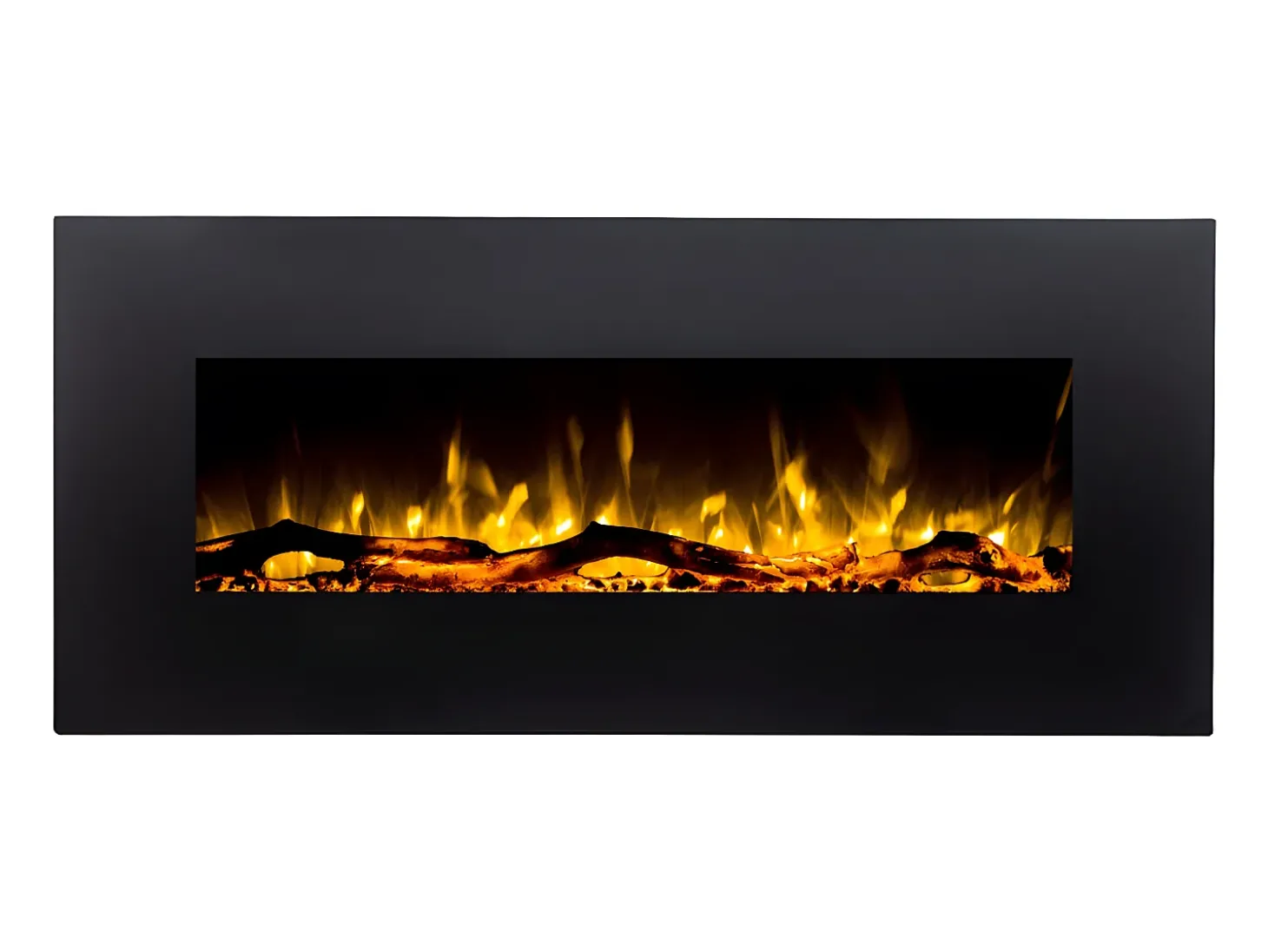 Lareira elétrica LALITA - C110 x L14 x A49 cm - Preta