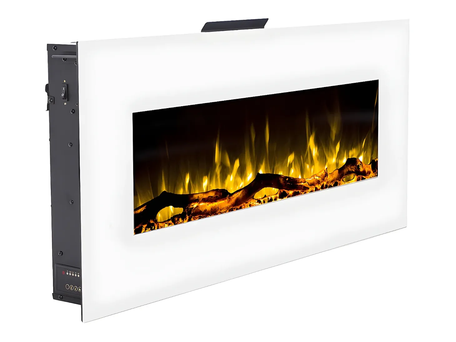 Lareira elétrica LALITA - C110 x L14 x A49 cm - Branco
