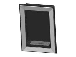 Lareira embutida a bioetanol Frame 550 SimpleFire em branco com vidro