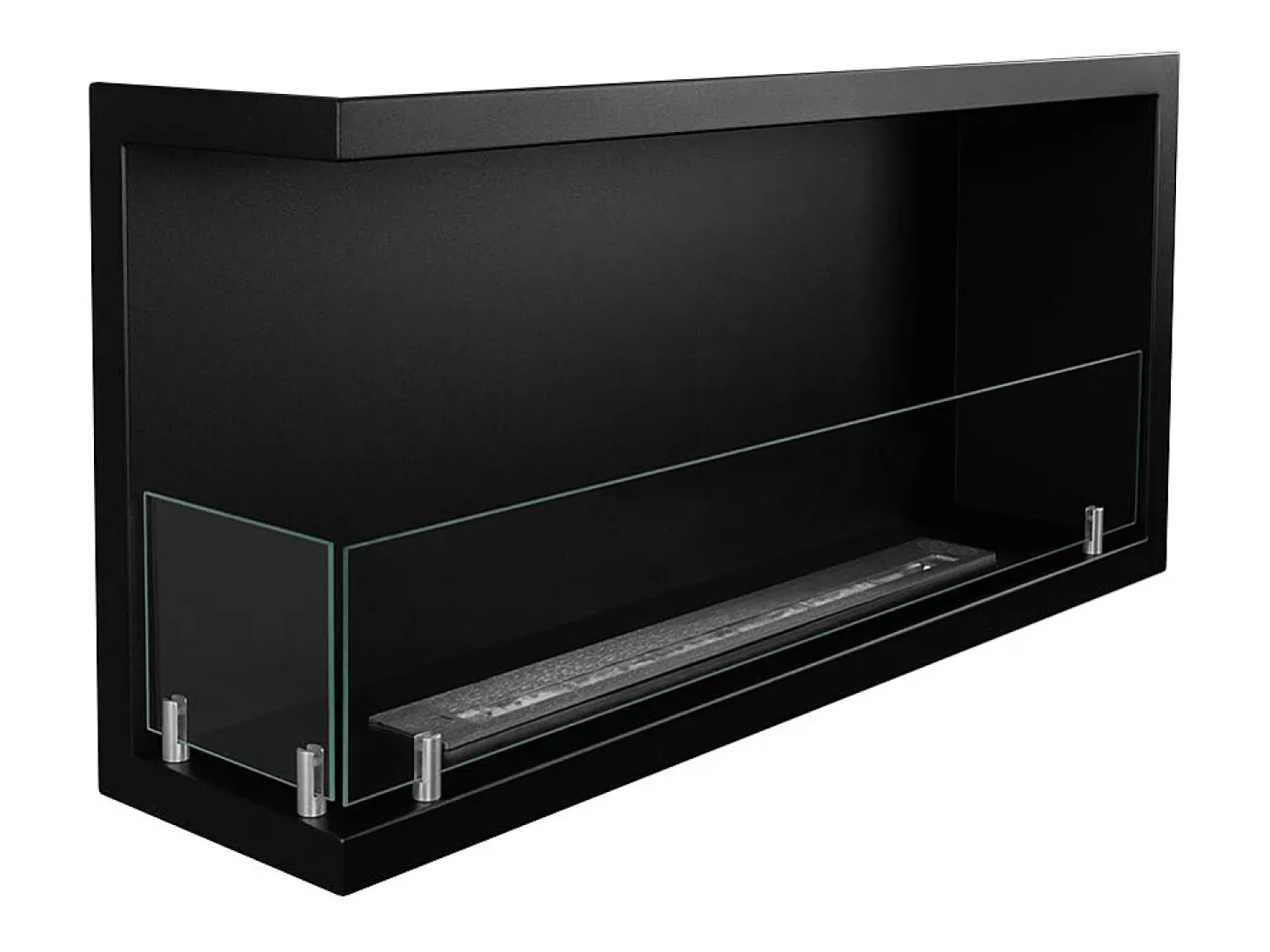 Lareira embutida a bioetanol biofireplace de canto 90x45 SUTRI 90 SX