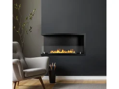 Lareira embutida a bioetanol biofireplace de canto 90x45 SUTRI 90 SX