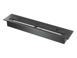 Lareira embutida a bioetanol design C800 V1 com vidro aberto em 3 lados, queimador de 0,7 litros