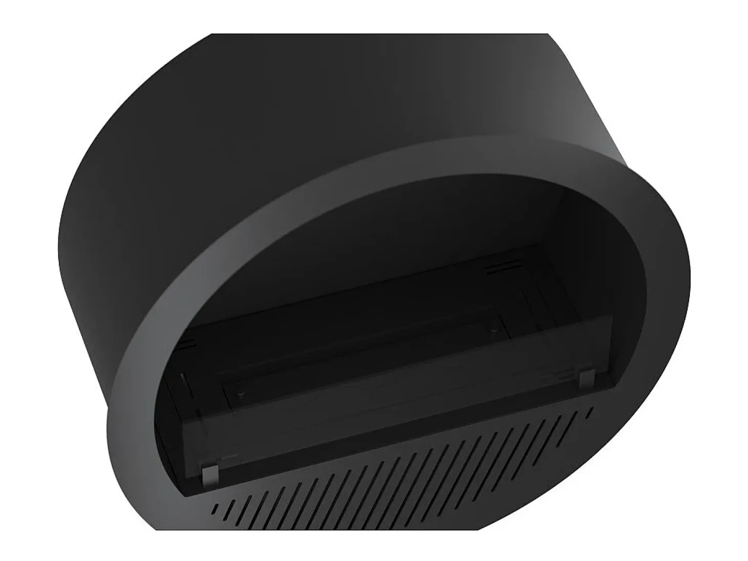 Lareira embutida a bioetanol Incyclone Inside - Biolareira de parede com design redondo d.70cm