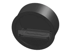 Lareira embutida a bioetanol Incyclone Inside - Biolareira de parede com design redondo d.70cm