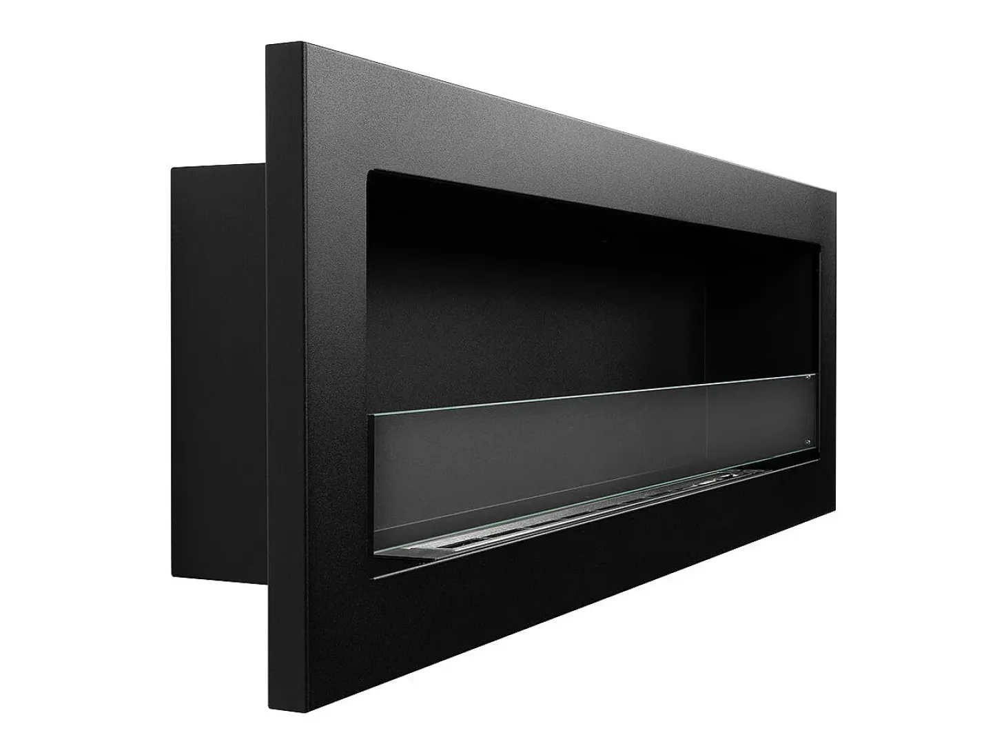 Lareira embutida a bioetanol de parede 120x40 LIVORNO 120 Preto