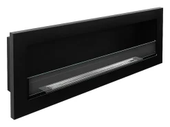 Lareira embutida a bioetanol de parede 120x40 LIVORNO 120 Preto