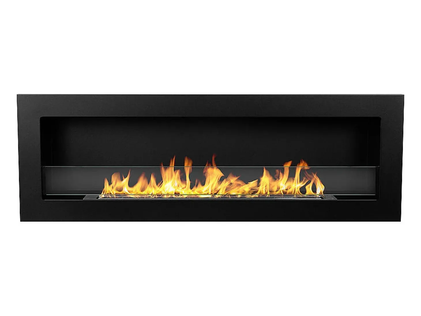Lareira embutida a bioetanol de parede 120x40 LIVORNO 120 Preto