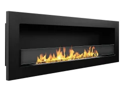 Lareira embutida a bioetanol de parede 120x40 LIVORNO 120 Preto
