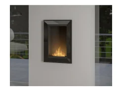 Lareira embutida a bioetanol Frame 550 SimpleFire com vidro preto