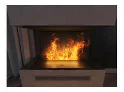 Lareira embutida a vapor Inside C800 com chama multicolorida, efeito 3D e controle por aplicativo, tanque de 1,2 l - recarga automática de 80 cm