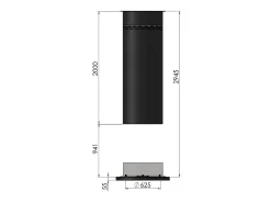 Lareira embutida a vapor Inside C1200 com chama multicolorida, efeito 3D e controle por aplicativo, tanque de 2,4 l - 120 cm