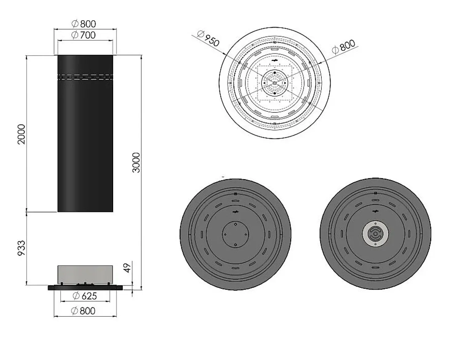 Lareira embutida a vapor Inside C1200 com chama multicolorida, efeito 3D e controle por aplicativo, tanque de 2,4 l - 120 cm