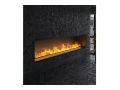Lareira embutida a vapor Invapo Inside 2200 - Chama multicolorida, efeito 3D e controle por aplicativo, tanque de 2,4 l - 220 cm