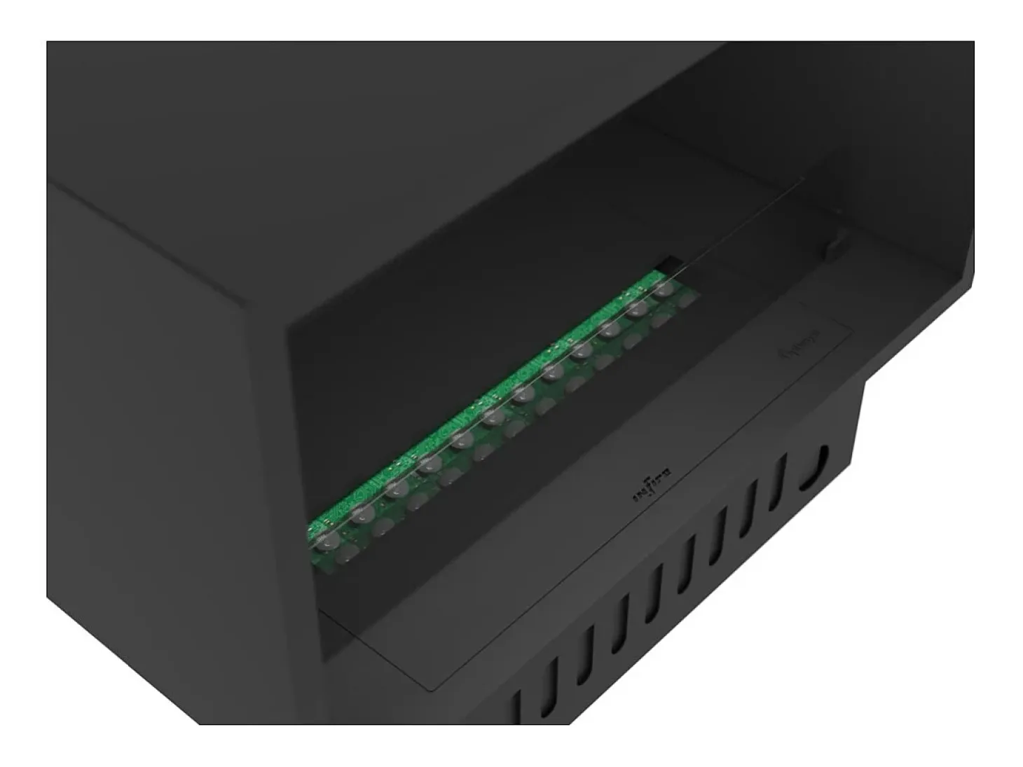 Lareira embutida a vapor Invapo Inside 800 - Chama multicolorida, efeito 3D e controle por aplicativo, tanque de 1,2 l - 835 cm