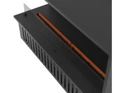 Lareira embutida a vapor de água Corner L1200 com chama multicolorida, efeito 3D e controle por aplicativo, tanque de 2,4 l - 120 cm
