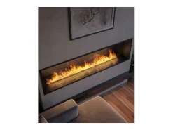 Lareira embutida a vapor Invapo Inside 1800 - Chama multicolorida, efeito 3D e controle por aplicativo, tanque de 3,6 l - Recarga automática de 183 cm