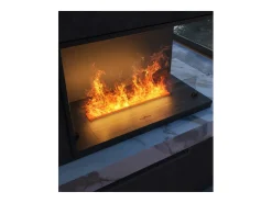 Lareira embutida Corner R800 a vapor com chama multicolorida, efeito 3D e controle por aplicativo, tanque de 1,2 l - 80 cm