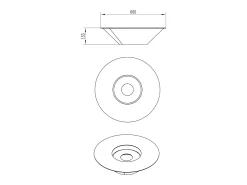 Lareira Loa a bioetanol, Lareira ecológica, Lareira sem fumo, Aquecedor a etanol, Fabricado em Itália, 60x60 h15 cm, Branco