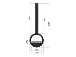 Lareira suspensa a bioetanol Incyrcle Slim de 2 lados no teto - Biolareira de design redondo com fachada dupla aberta d.70cm branca