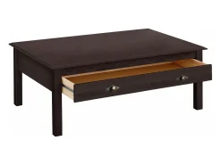 Laura | Mesa de Centro com 2 Gavetas em Pinho Castanho