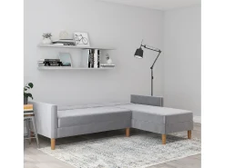 Lilly | Sofá-cama com arrumação Cinzento claro