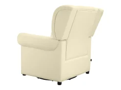 Lillyse | Cadeira de balanço com função giratória em veludo branco creme