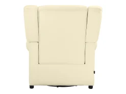 Lillyse | Cadeira de balanço com função giratória em veludo branco creme