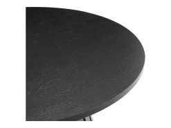 LIV Mesa de centro redonda 80cm de estilo escandinavo preta